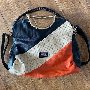 MAC Purse. Black, orange and tan